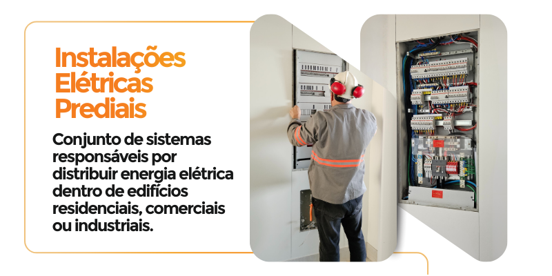 Conjunto de sistemas responsáveis por distribuir energia elétrica dentro de edifícios residenciais, comerciais ou industriais.
