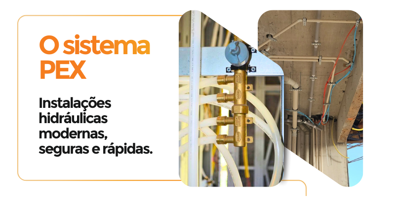 Instalações em Sistema PEX
O que é:
 Sistema moderno de tubulação para água quente e fria, feito com tubos flexíveis de polietileno reticulado (PEX), muito usado em construções novas.
Vantagens:
Mais rápido de instalar.
Menor número de conexões (menos pontos de vazamento).
Durabilidade e resistência térmica.
Definição Técnica:
Sistema de tubulação para condução de água quente e fria usando polietileno reticulado (PEX), conforme norma NBR 15906/2010.
Características técnicas:
Tubo flexível de alta resistência térmica e química.
Utiliza conexões com anel de crimpagem e ferramentas de prensagem.
Compatível com pressurizadores e aquecedores de passagem.
Menor perda de carga (ramais diretos do manifold para os pontos).
Reduz risco de vazamentos, por ter menos conexões intermediárias.
Vida útil superior a 50 anos, com resistência a 95°C em uso contínuo.

Exemplo prático:
Instalação de água quente e água fria, através do sistema PEX, em prédios residenciais e comerciais.

